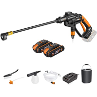 WORX 18V 20V MAX bateriový mobilní vysokotlaký čistič Hydroshot WG620E.4, 2,0Ah, Powershare, multi-rozstřikovací tryska, dlouh